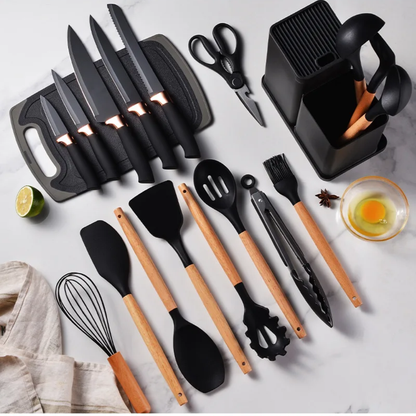 Set Utensilios Cocina En Silicona 19pcs